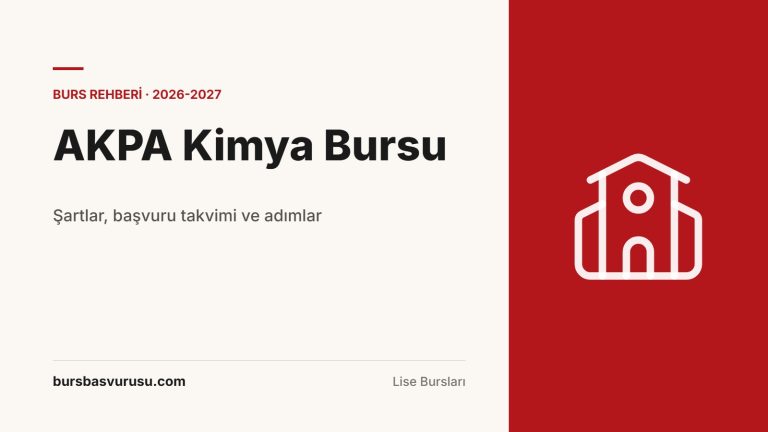 AKPA Kimya Bursu Rehberi (2026-2027)