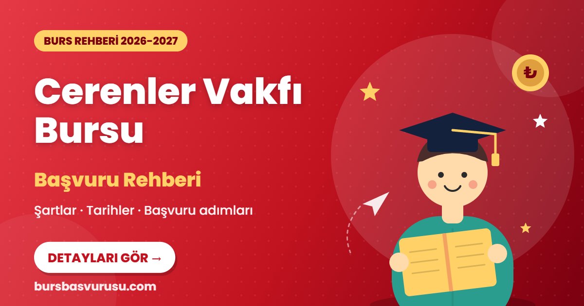 Cerenler Vakfı Bursu burs rehberi kapak görseli