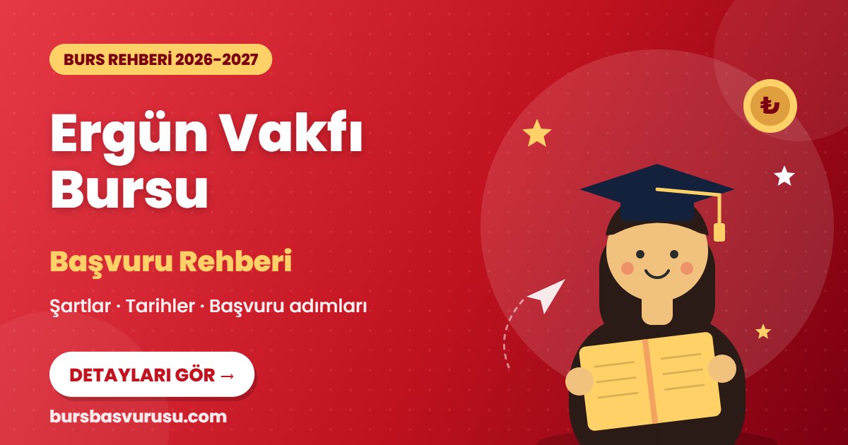 Ergün Vakfı Bursu burs rehberi kapak görseli