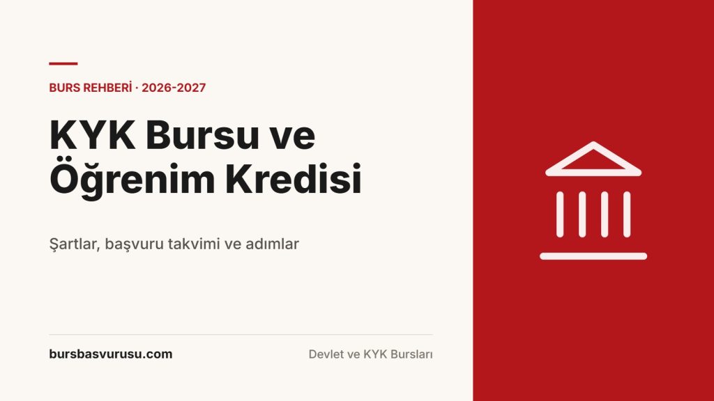 KYK Bursu ve Öğrenim Kredisi Rehberi (2026-2027)