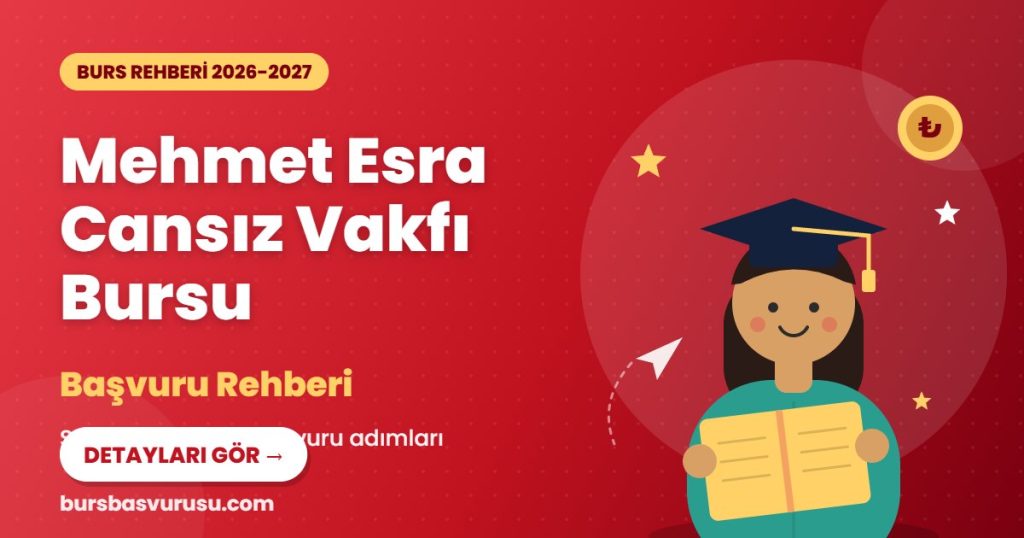 Mehmet Esra Cansız Vakfı Bursu burs rehberi kapak görseli