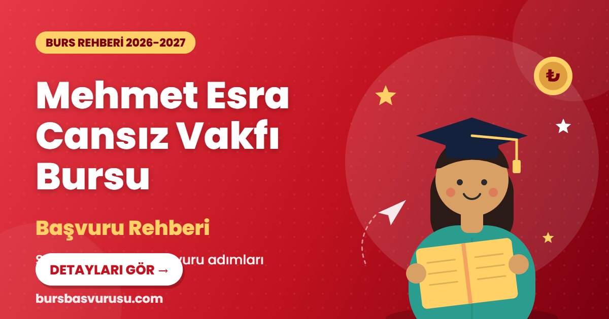 Mehmet Esra Cansız Vakfı Bursu burs rehberi kapak görseli