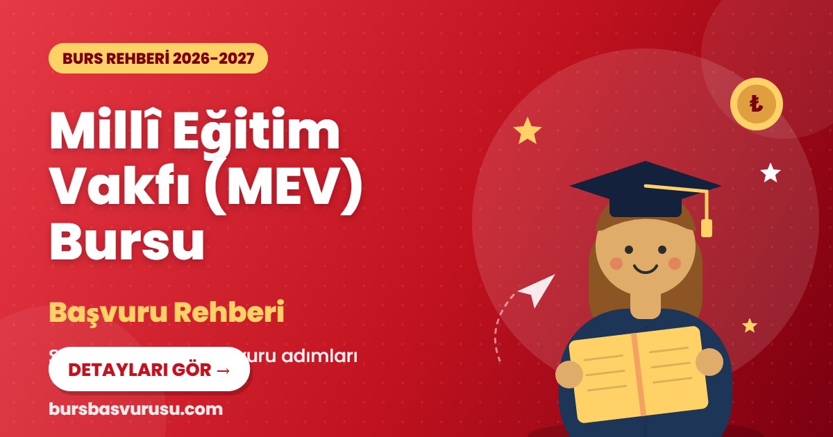 Millî Eğitim Vakfı (MEV) Bursu burs rehberi kapak görseli