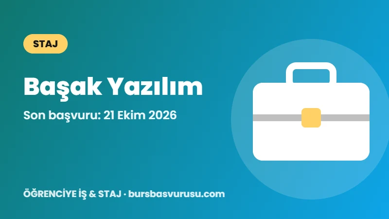 Başak Yazılım Satış ve İş Geliştirme Stajyeri (hibrit, part-time)