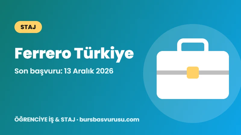 Ferrero Türkiye Start Internship Program – Medya