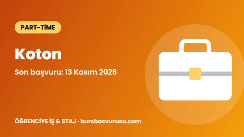 Koton Part-time Satış Danışmanı (Vadi İstanbul)