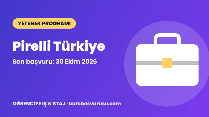 Pirelli Türkiye Pole Position Uzun Dönem Staj Programı