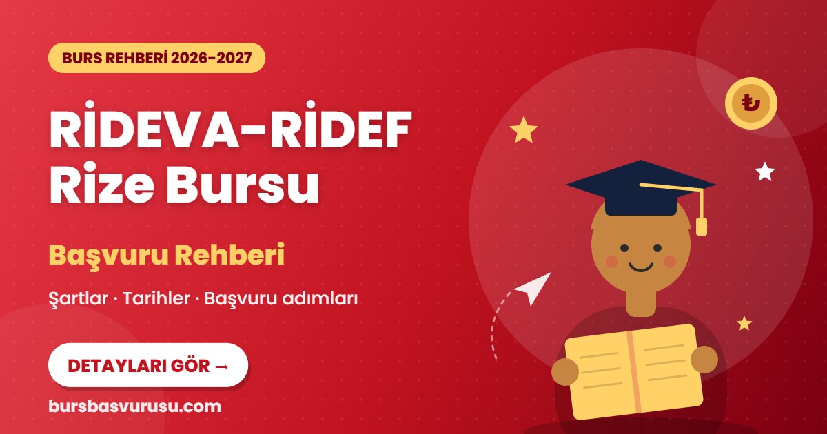 RİDEVA-RİDEF Rize Bursu burs rehberi kapak görseli