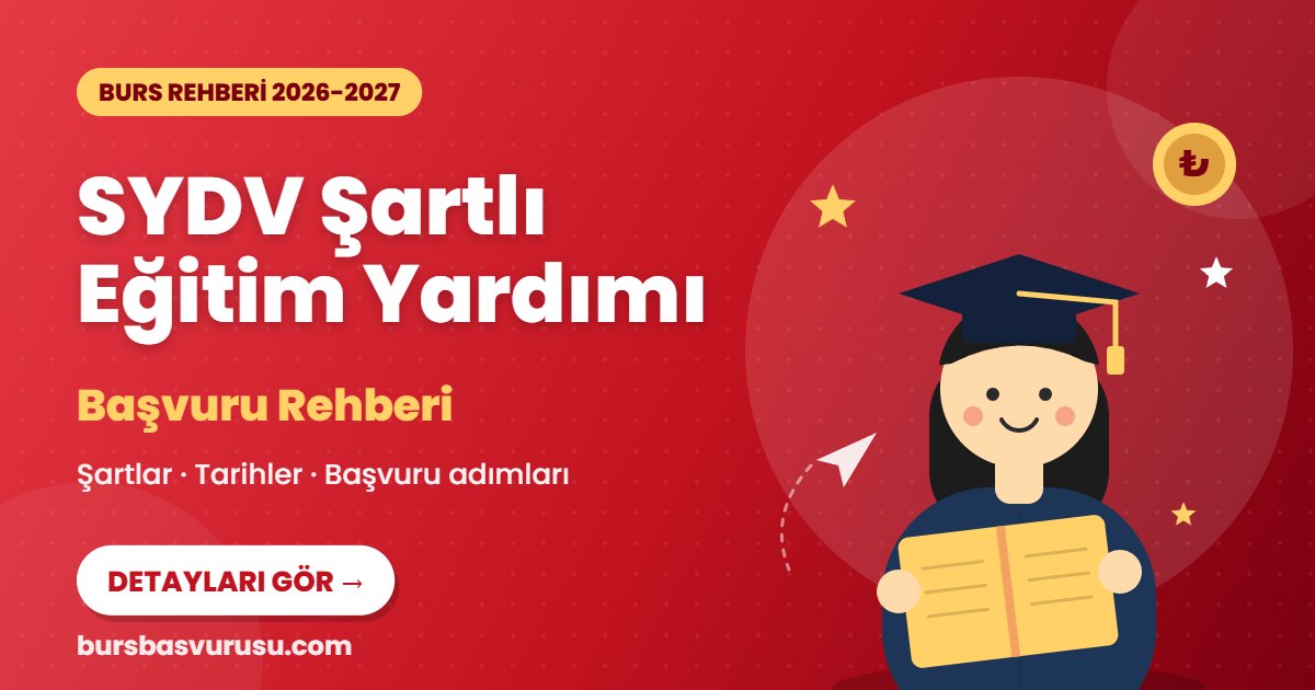 SYDV Şartlı Eğitim Yardımı burs rehberi kapak görseli