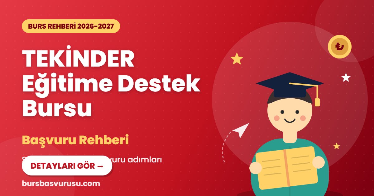 TEKİNDER Eğitime Destek Bursu burs rehberi kapak görseli