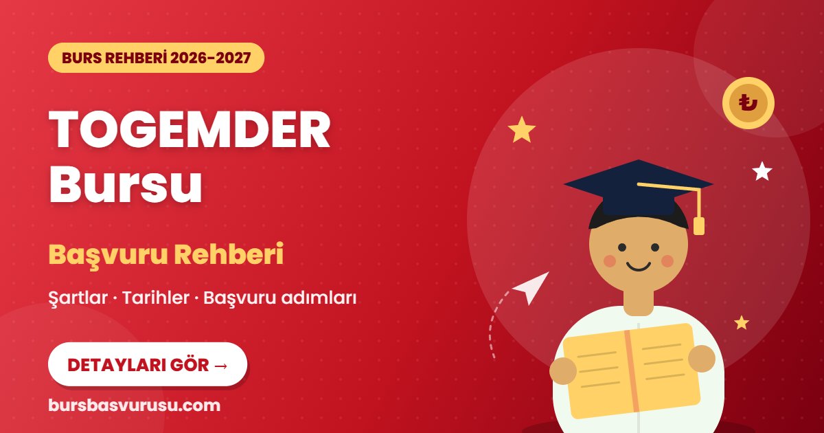 TOGEMDER Bursu burs rehberi kapak görseli