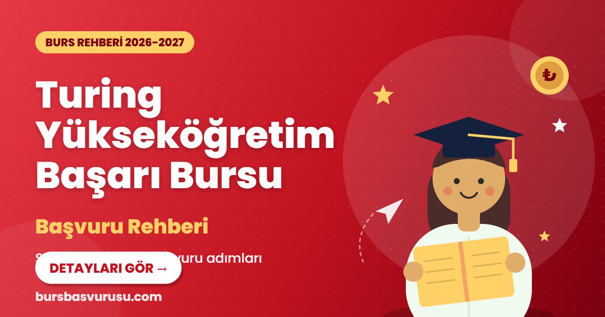 Turing Yükseköğretim Başarı Bursu burs rehberi kapak görseli