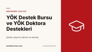 YÖK Destek Bursu ve YÖK Doktora Destekleri Rehberi (2026-2027)