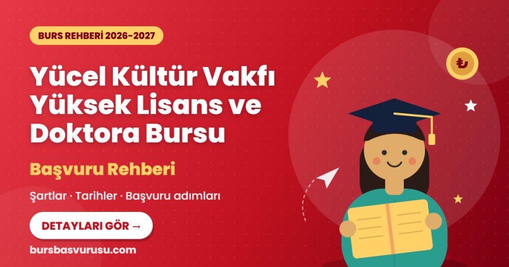 Yücel Kültür Vakfı Yüksek Lisans ve Doktora Bursu burs rehberi kapak görseli